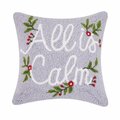 Puesta En Escena 14 x 14 in. Northlight All is Calm Polyester Filler Hook Pillow PU3679755